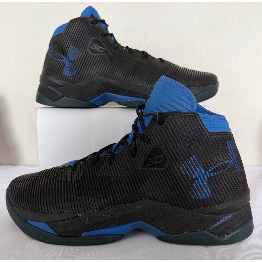 Steph Curry 2.5 Blue Black Basketball Shoes 1274425-002 MENS 12 US Under Armour